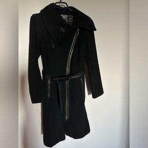Mackage coat xsmall wool and real leather